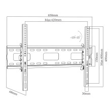 TV Mount - Maclean MC-421 VESA 600x400 80kg Adjustable TV Mount - Maclean MC-421 VESA 600x400 80kg Adjustable