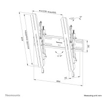 Wandhalterung. neigbar. für 32-65" Bildschirme 60KG WL35S-850BL14 Neomounts