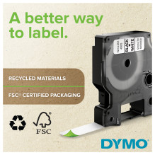Dymo Rhino Band IND, Nylon 12 mm x 3,5 m schwarz auf wei