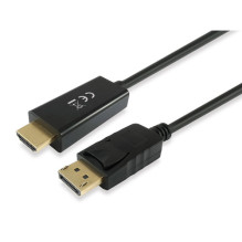 Equip DisplayPort-HDMI 4K / 30Hz St / St 5.00m su poliesterio maišeliu Equip DisplayPort-HDMI 4K / 30Hz St / St 5.00m su poliesterio maišeliu