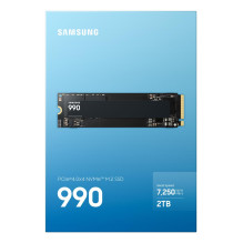 SSD, SAMSUNG, 990, 2 TB, M.2, PCI Express 4.0, NVMe Taip, Įrašymo greitis 6450 MB/s, Skaitymo greitis 7250 MB/s, MTBF 15