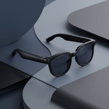 Smart AI glasses with music and recording, black glass, TITMO G-200, black