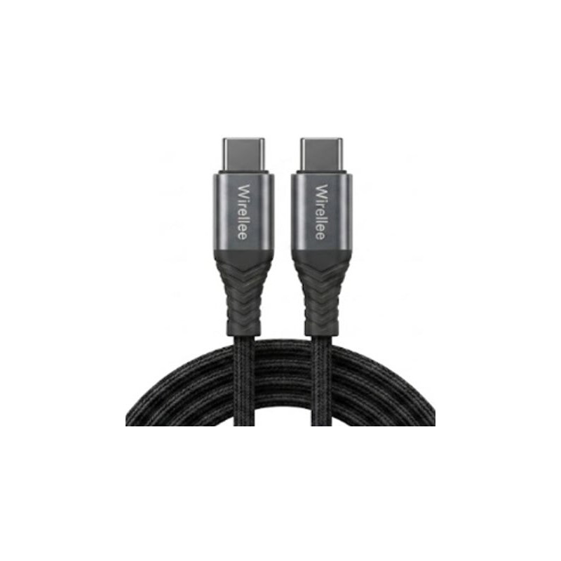 USB-C-USB-C cable Wirellee (2 m, 100 W, PD 3.0, black)
