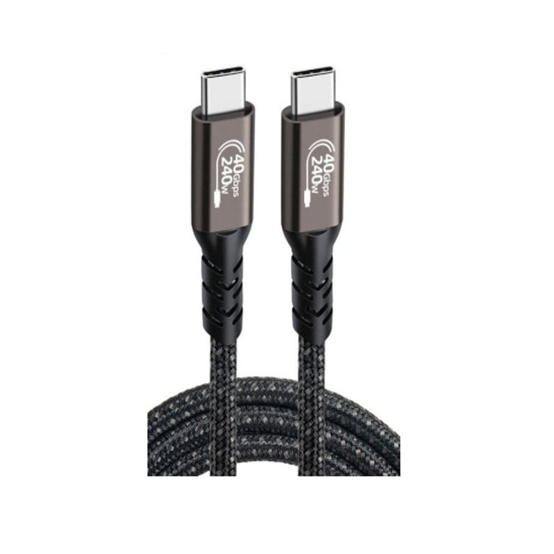 USB-C-USB-C cable Wirellee (1 m, 240 W, 40 Gbps, black)