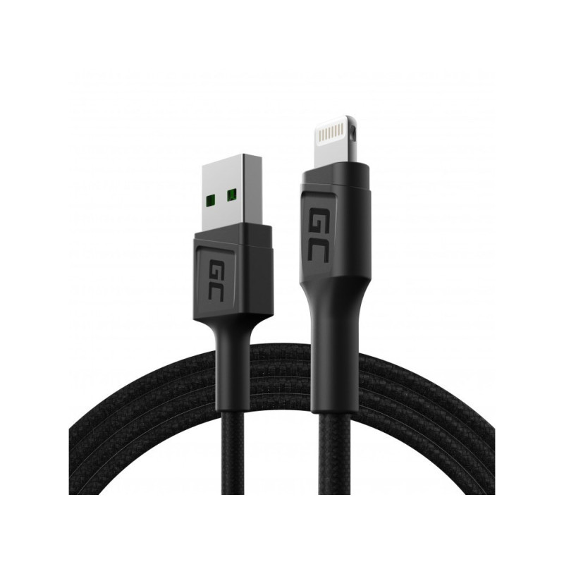 USB cable - Green Cell KABGC21 1.2 m black