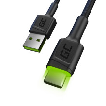 USB Cable - Green Cell KABGC13 2 m, USB A to USB C, Black USB Cable - Green Cell KABGC13 2 m, USB A to USB C, Black