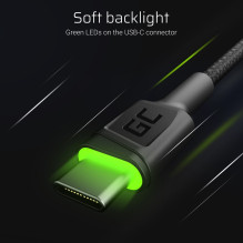 USB Cable - Green Cell KABGC13 2 m, USB A to USB C, Black USB Cable - Green Cell KABGC13 2 m, USB A to USB C, Black