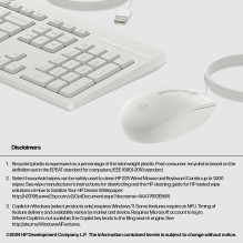 Klaviatūra ir Pelė - HP 225 G2 USB Laidinis Pelės ir Klaviatūros Rinkinys, Copilot Key, Cashmere White