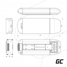 „Green Cell® E-D-Bike Battery 36V 15AH Li-Ion“ galinė stovė su įkrovikliu