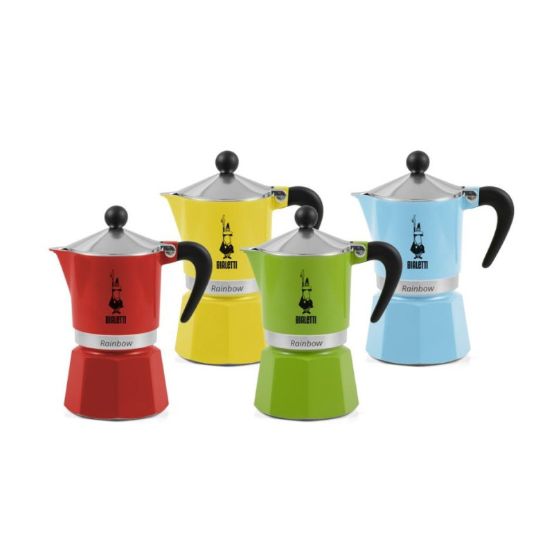 Bialetti Rainbow 0.27 L aliuminio ir termoplastiko kavinukas