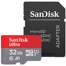 Atminties kortelė SanDisk Ultra, 32 GB, 120 Mb / s - 10 Mb / s Atminties kortelė SanDisk Ultra, 32 GB, 120 Mb / s - 10 Mb / s