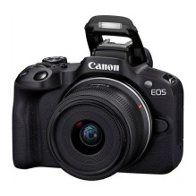 Canon EOS R50 + RF-S 18-45mm F4.5-6.3 IS STM juoda Canon EOS R50 + RF-S 18-45mm F4.5-6.3 IS STM juoda