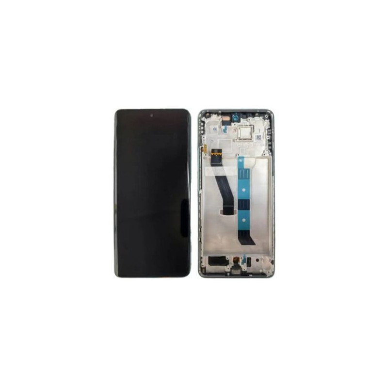 LCD screen Xiaomi Poco M8 5G with touch screen with frame Green original (service pack)