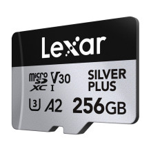 Atminties Kortelė - Lexar High-Performance Silver Plus microSDXC 256GB 205 MB / s, Atsparus Vandeniui Atminties Kortelė - Lexar High-Performance Silver Plus microSDXC 256GB 205 MB / s, Atsparus Vandeniui