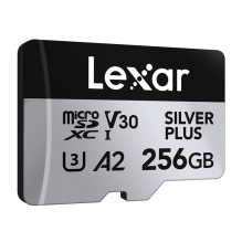 Atminties Kortelė - Lexar High-Performance Silver Plus microSDXC 256GB 205 MB / s, Atsparus Vandeniui Atminties Kortelė - Lexar High-Performance Silver Plus microSDXC 256GB 205 MB / s, Atsparus Vandeniui
