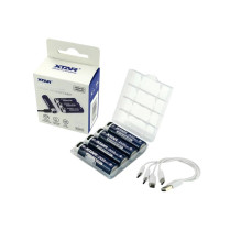 Baterija - XTAR R6 / AA 1.5 V 2 450 mAh USB-C Įkraunamosios Baterijos Baterija - XTAR R6 / AA 1.5 V 2 450 mAh USB-C Įkraunamosios Baterijos
