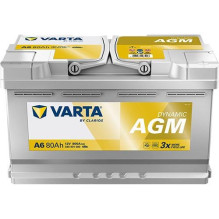 Battery Varta A6, 12 V, 80 Ah, 800 A
