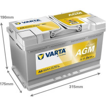 AKUM VARTAXEV AGM A6 80AH / 800A AKUM VARTAXEV AGM A6 80AH / 800A