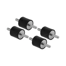 Delock vibration damper M4 x 0.7 mm D 15 x H 15 mm with 2 x external threads, 4 pieces, black