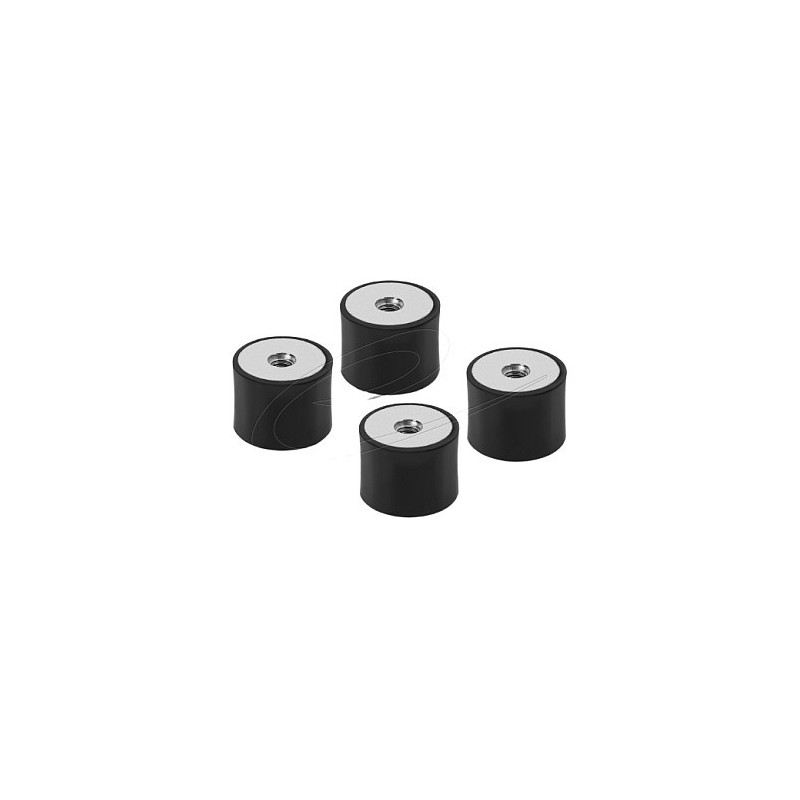 Delock vibration damper M8 x 1.25 mm D 40 x H 30 mm with 2 x internal thread, 4 pieces, black