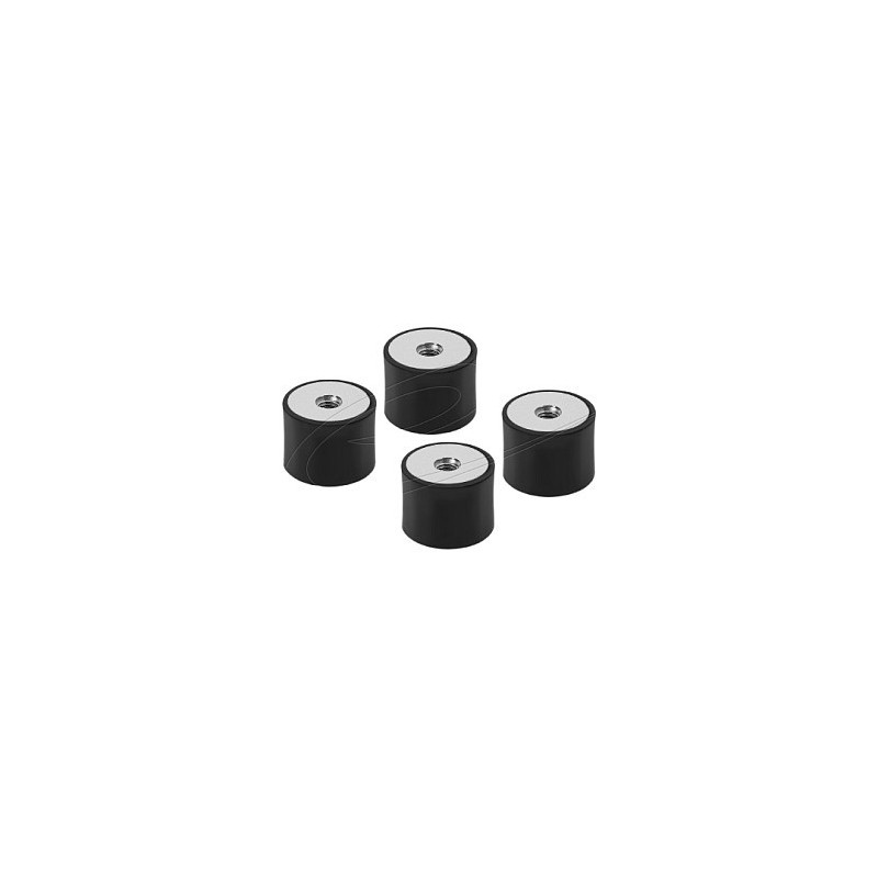 Delock vibration damper M8 x 1.25 mm D 30 x H 20 mm with 2 x internal thread, 4 pieces, black