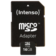 CARD 16GB Intenso MicroSDHC 20MB / s +Adapter CARD 16GB Intenso MicroSDHC 20MB / s +Adapter