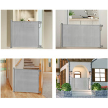Retractable Safety Gate for Children MOMCOZY M21SSAM08, 140 cm, Grey