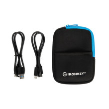 Kingston „IronKey Vault Privacy 80“ 960 GB, išorinis SSD diskas (mėlynas / juodas, USB-C 3.2 Gen 1 (5 Gb/s))