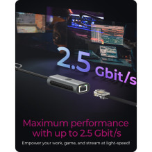 Adapter IcyBox USB3.2 Gen1 Type-A, Type-C 2.5GB Ethernet LAN retail Adapter IcyBox USB3.2 Gen1 Type-A, Type-C 2.5GB Ethernet LAN retail