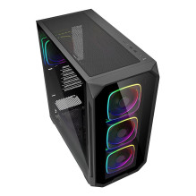 Sharkoon Gehäuse AK5G RGB ATX 1xGlas schwa