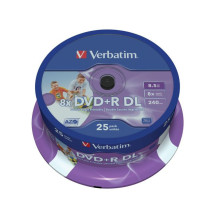 Verbatim DVD+R DL 8,5 GB (8fach, 25 Stück) Verbatim DVD+R DL 8,5 GB (8fach, 25 Stück)