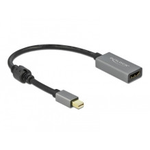 DeLOCK Aktiver Adapter mini DisplayPort 1.4 HDMI 4K 60 Hz (HDR) (Gray / Black, 20cm)