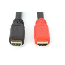 Digitus HDMI High Speed Anschlusskabel, mit Ethernet, UHD 4K (Black / rot, 10 Meter, mit Signalverstärker) Digitus HDMI High Speed Anschlusskabel, mit Ethernet, UHD 4K (Black / rot, 10 Meter, mit Signalverstärker)