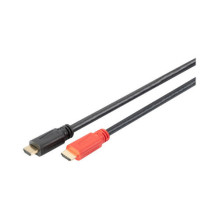 Digitus HDMI High Speed Anschlusskabel, mit Ethernet, UHD 4K (Black / rot, 10 Meter, mit Signalverstärker) Digitus HDMI High Speed Anschlusskabel, mit Ethernet, UHD 4K (Black / rot, 10 Meter, mit Signalverstärker)