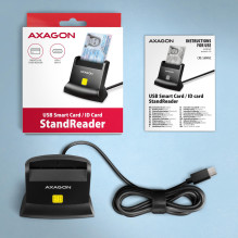 CARD READER STAND SMARTCARD / ID / USB-C 1.2M CRE-SM4NC AXAGON