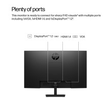 LCD Monitor, HP, 23.8 ", 1920 x 1080 pixels, Full HD, Native aspect ratio 16:9, LCD, Flat, B0BU9UT