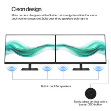 LCD Monitor, HP, 23.8 ", 1920 x 1080 pixels, Full HD, Native aspect ratio 16:9, LCD, Flat, B0BU9UT