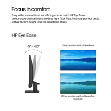 LCD Monitor, HP, 23.8 ", 1920 x 1080 pixels, Full HD, Native aspect ratio 16:9, LCD, Flat, B0BU9UT