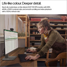 LCD Monitor, HP, 23.8 ", 1920 x 1080 pixels, Full HD, Native aspect ratio 16:9, LCD, Flat, B11W5AT