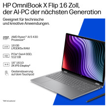 HP OmniBook X Flip 16-cc0150ng RYZ AI 5 430 / 16GB / 512SSD / W11 Pagrindinis HP OmniBook X Flip 16-cc0150ng RYZ AI 5 430 / 16GB / 512SSD / W11 Pagrindinis