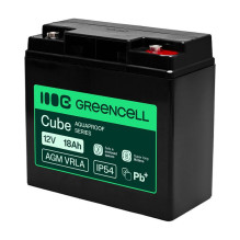 Green Cell AGM VRLA 12V 18Ah maintenance-free battery for cash registers, toys, cameras (181x77x167mm)