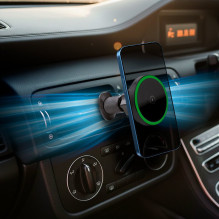Automobilinis Telefono Laikiklis - everActive MC-W15 Pro Magnetinis Laikiklis, 15 W Belaidis Įkrovimas, Juodas Automobilinis Telefono Laikiklis - everActive MC-W15 Pro Magnetinis Laikiklis, 15 W Belaidis Įkrovimas, Juodas