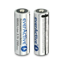 Baterija - everActive 18500 2100mAh USB-C Įkraunama Ličio Jonų, Sidabrinė Baterija - everActive 18500 2100mAh USB-C Įkraunama Ličio Jonų, Sidabrinė
