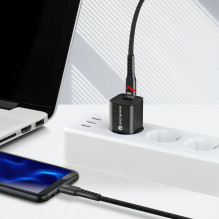 USB-C Laidas - everActive CBB-2PDR USB-C Kabelis, 60 W, 480 Mbps, 2 m, Juodas USB-C Laidas - everActive CBB-2PDR USB-C Kabelis, 60 W, 480 Mbps, 2 m, Juodas