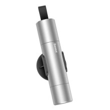 Baseus Car Tool Sharp Safety Hammer (Window-breaking+Safety belt cutting) Silver (CRSFH-0S)