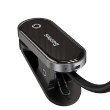 Baseus Home Comfort Reading Mini Clip Lamp + charing cable, 400 mAh, 4000K, 3W Dark Gray (DGRAD-0G)