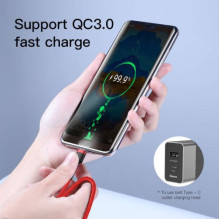 Baseus Type-C Cafule PD 2.0, 60W, flash charging Cable (20V 3A), 2m, Red (CATKLF-H09) Baseus Type-C Cafule PD 2.0, 60W, flash charging Cable (20V 3A), 2m, Red (CATKLF-H09)