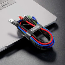Baseus Cable Fast 4-in-1 For Lightning + Type-C(2) + Micro 3.5A 1.2m Black (CA1T4-B01) Baseus Cable Fast 4-in-1 For Lightning + Type-C(2) + Micro 3.5A 1.2m Black (CA1T4-B01)