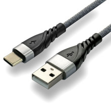 USB-C Įkrovimo Laidas - everActive CBB-1CG, 3 A, 480 Mbps, 1 m, Pilkas USB-C Įkrovimo Laidas - everActive CBB-1CG, 3 A, 480 Mbps, 1 m, Pilkas