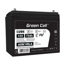 Green Cell CUBE AGM IP54 12V 75Ah VRLA Battery Gel deep cycle powerchair photovoltaic leisure battery campervan Green Cell CUBE AGM IP54 12V 75Ah VRLA Battery Gel deep cycle powerchair photovoltaic leisure battery campervan